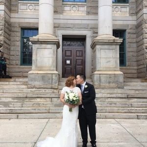 White by Vera Wang Short Sleeve Lace Wedding Dress